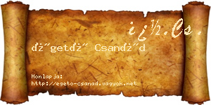 Égető Csanád névjegykártya